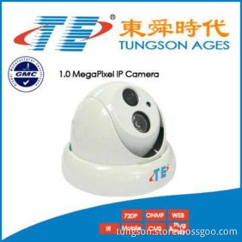 HD Onivif Metal Dome1 Megapixel Network Camera IR 1 LED for